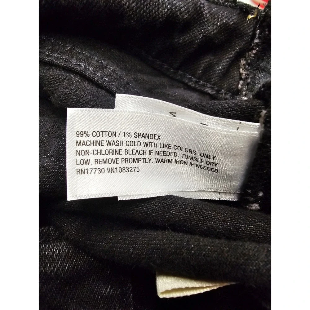 Isabel by Ingrid & Isabel Womens Straight Cargo Jeans Black Cotton Blend Size 10